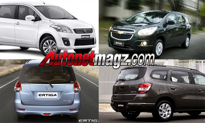 Chevrolet, Suzuki Ertiga vs Chevrolet Spin: Komparasi Suzuki Ertiga vs Chevrolet Spin