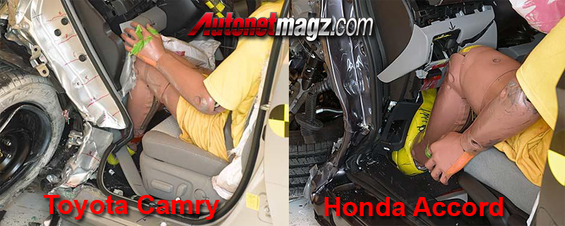 Honda, ruang kabin Toyota Camry vs Honda Accord: Hasil Test Tabrak IIHS : Toyota Camry terendah, Honda Accord Terbaik
