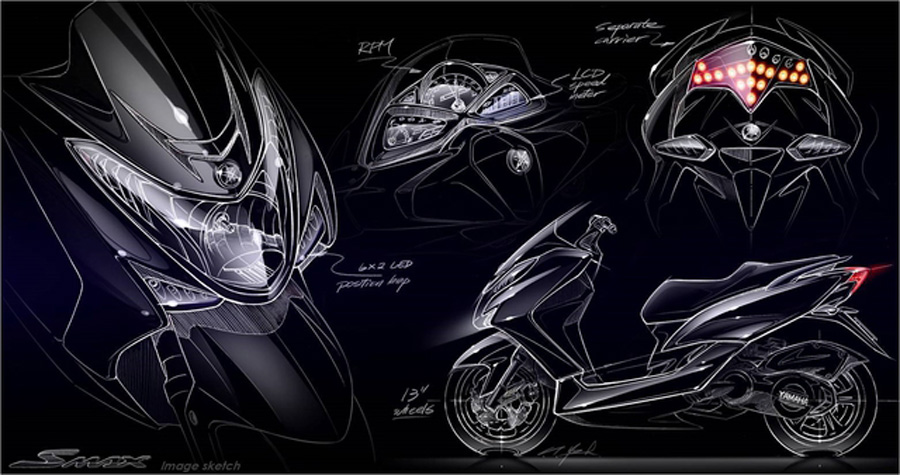 International, sketch: Yamaha SMax 155 Injeksi : Saingan Berat Honda PCX 150!