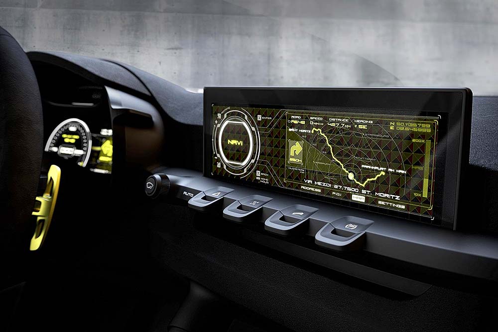 Frankfurt Motor Show 2013, Dashboard touchscreen MID KIA Niro 2014: KIA Niro Sang Penantang Juke Yang Berdesain Futuristis