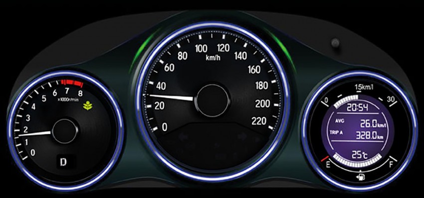 Honda, Honda City 2014 speedometer: Honda City 2014 Akhirnya Secara Resmi Diluncurkan di India