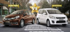 Wallpaper Honda Mobilio vs Suzuki Ertiga