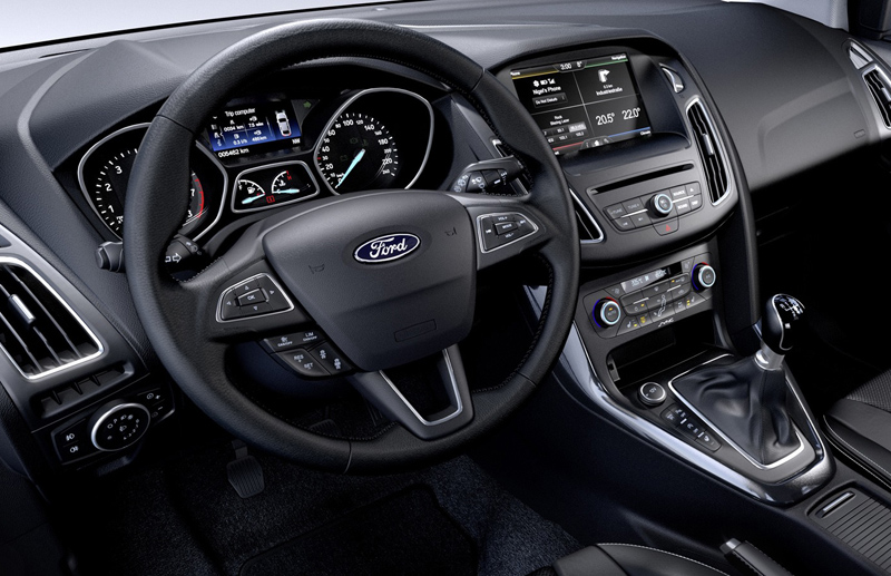 Ford, 2015 Ford Focus Facelift Interior: 2015 Ford Focus Facelift Grillenya Mirip Aston Martin Juga Ternyata