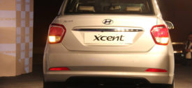 Hyunda Xcent sedan rear view