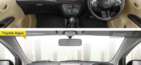 Perbandingan kabin interior Honda Brio dengan Toyota Agya