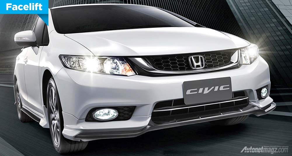 Bangkok Motorshow, 2014 Honda Civic facelift tampak depan: Honda Civic Facelift 2014 Lebih Sporty!