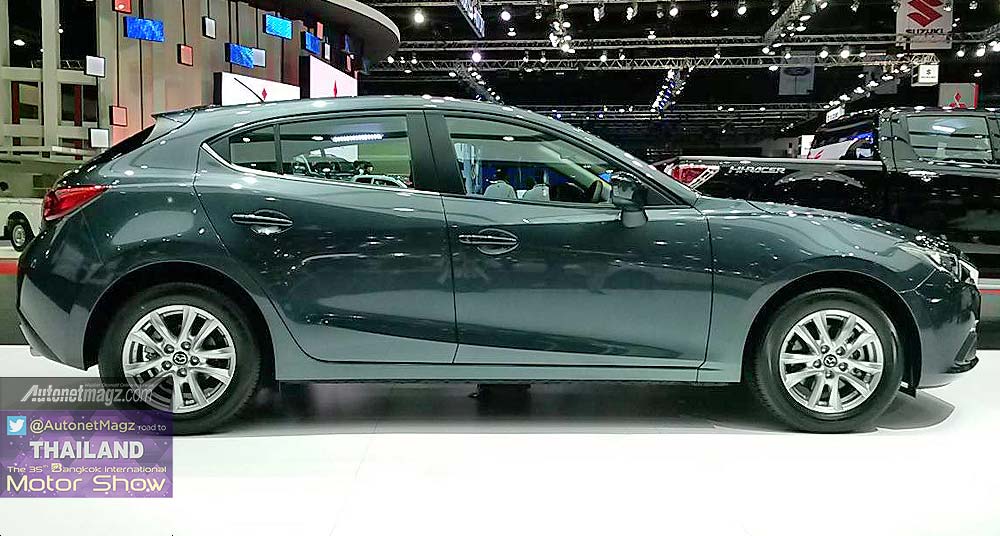 Bangkok Motorshow, All New Mazda3 tampak samping: First Impression Review New Mazda 3 2015 dari Bangkok Motor Show