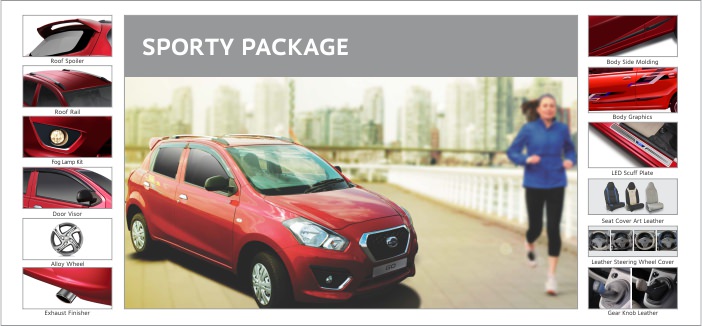 Datsun, Datsun GO+ Nusantara Sporty Package: Di India, Datsun GO Dijual Dengan Pilihan Paket Aksesoris