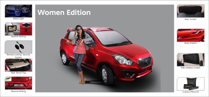 Datsun, Datsun GO+ Nusantara Women Edition: Di India, Datsun GO Dijual Dengan Pilihan Paket Aksesoris