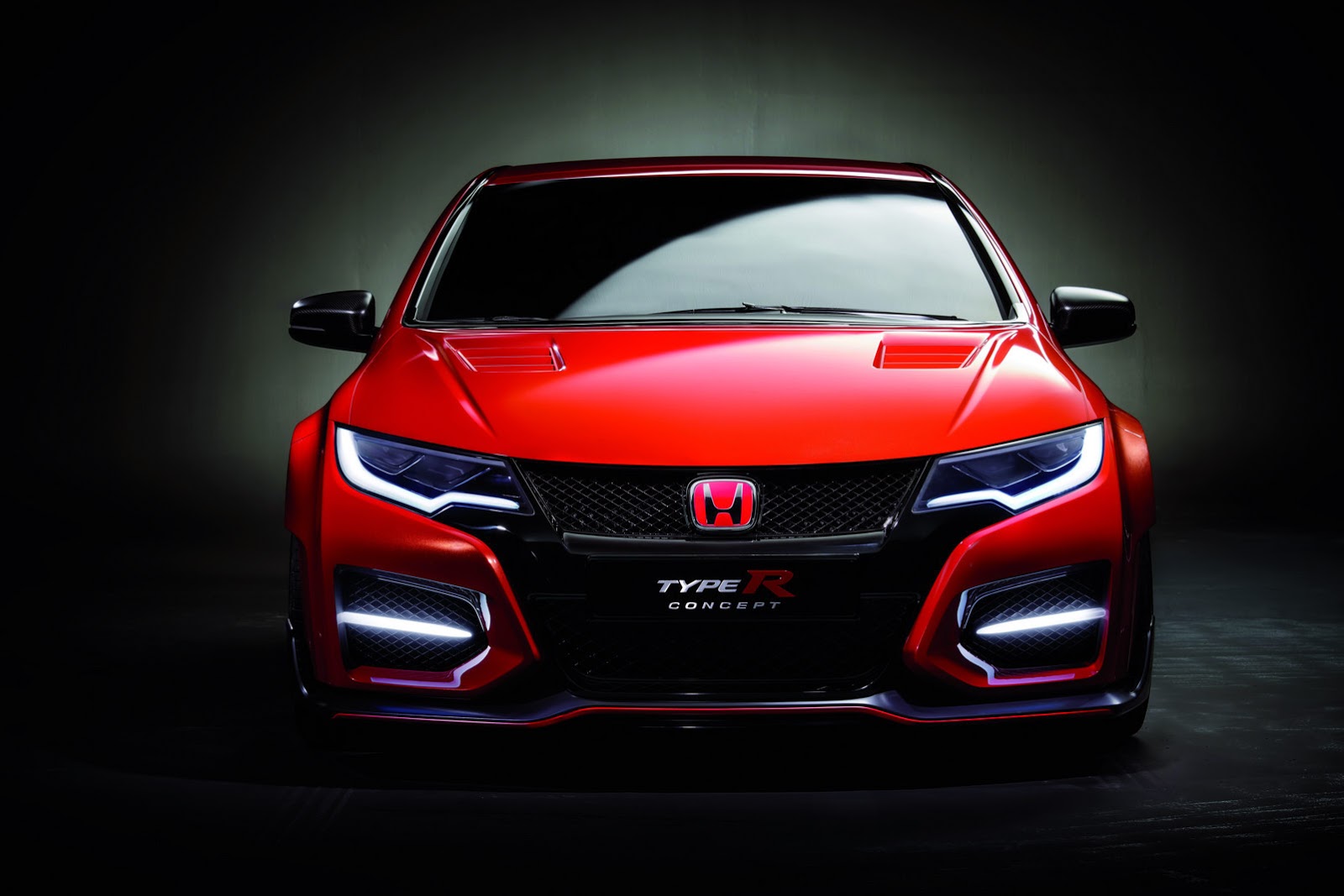 Geneva Motor Show 2014, Tampak depan Honda Civic Type R Concept 2015: Honda New Civic Type R Concept : Mobil spek Racing untuk Jalan Raya! [Galeri foto & video]