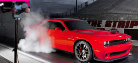 Dodge Challenger SRT burning tyre