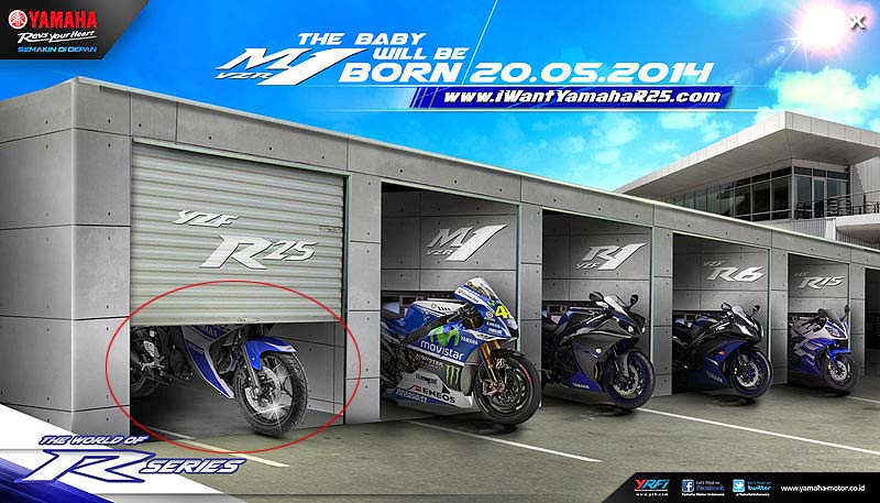 Motor Baru, Penampakan gambar Yamaha R 25 dalam situs website inden Yamaha R25: Yamaha R25 Sudah Bisa Dipesan 20 Mei Ini!