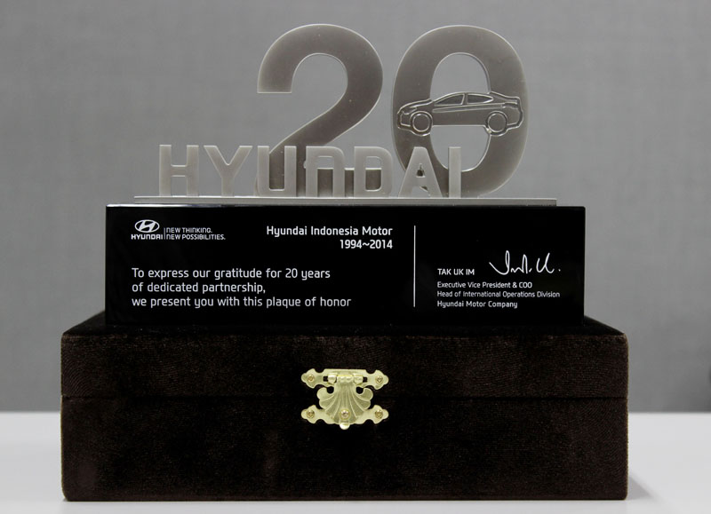 Hyundai, Plakat HMC: Hyundai Indonesia Mendapatkan Penghargaan Dari Hyundai Motor Company