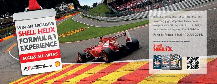 International, Undian dari Shell nonton F1 Gratis ke Belgia: Shell Helix Bagi-bagi Tiket VIP Nonton F1 ke Belgia