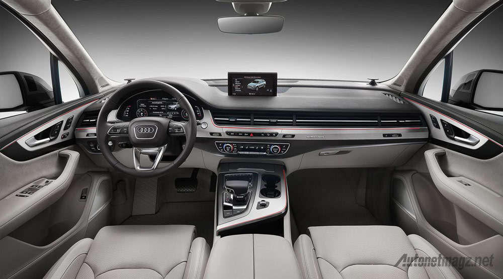 Audi, Interior-Audi-Q7-2015: Audi Q7 Generasi Kedua Jauh Lebih Irit Daripada LCGC