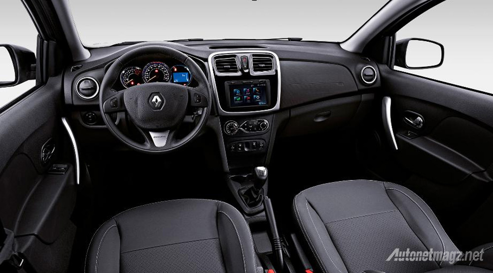 Berita, Interior-Renault-Logan: Renault Logan Punya Varian Exclusive di Brazil, Bisa Diberi Bensin Maupun Etanol
