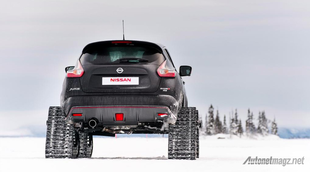 Berita, Nissan-Juke-khusus-salju: Gila, Nissan Pasang Roda Tank Baja untuk Juke Nismo RS