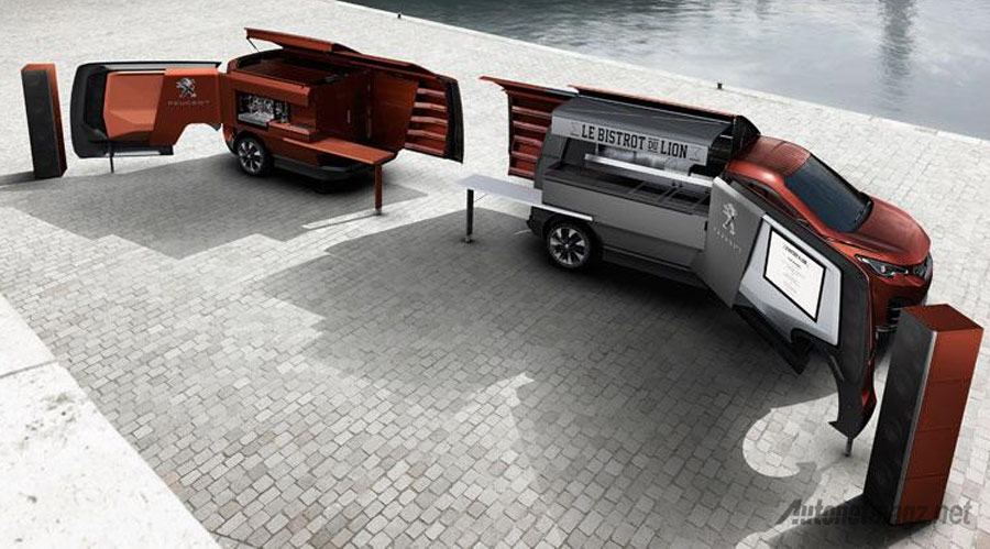 Berita, Peugeot-Foodtruck-Concept-breakdown: Peugeot Buat Food Truck Konsep untuk Gambaran Restoran Keliling Masa Depan