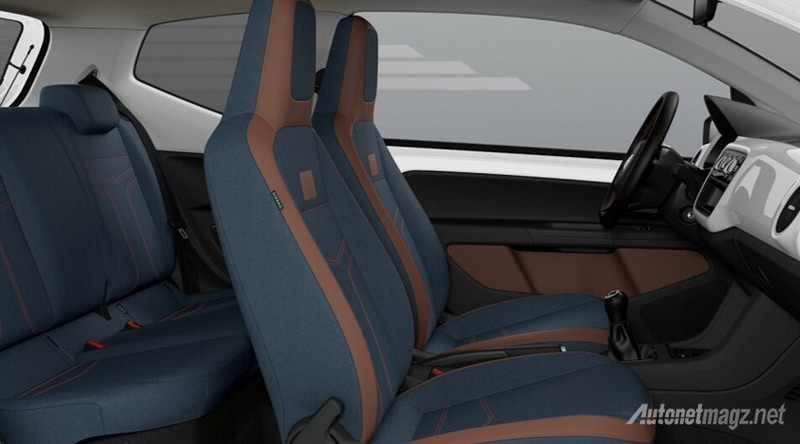 Berita, interior-vw-up: City Car Volkswagen Up! Kini Dikombinasikan dengan Bahan Celana Jeans