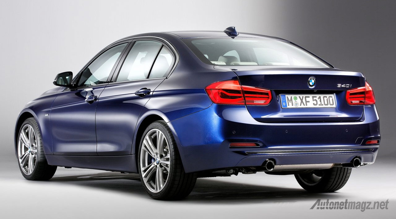 Berita, BMW-Seri-3-facelift-belakang: BMW Seri 3 LCI Sekarang Punya Varian Mesin 3 Silinder Turbo!
