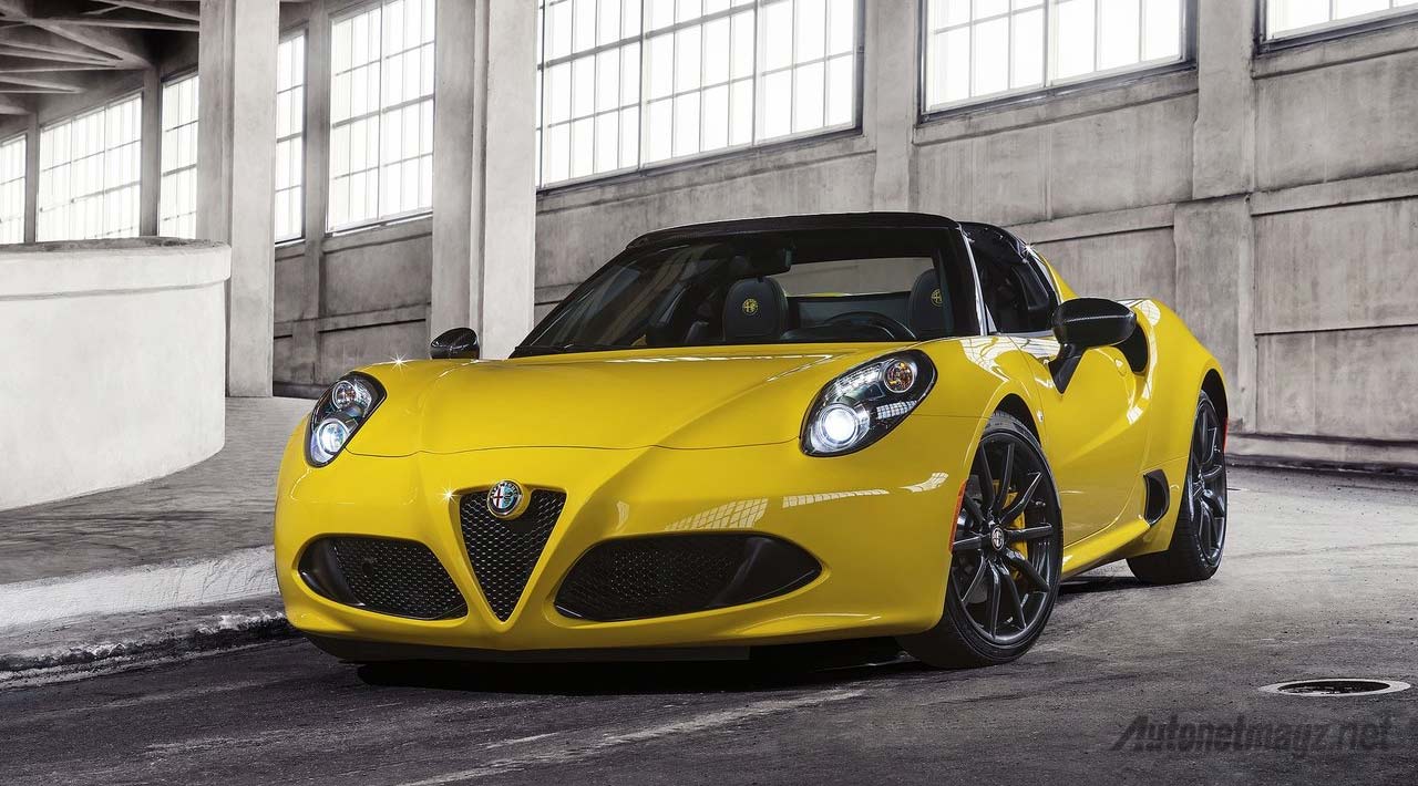 Alfa Romeo, Alfa-Romeo-4C-Spider-Yellow: Alfa Romeo 4C Kini Ada Versi Spider Beratap Terbuka, Love It or Hate It?