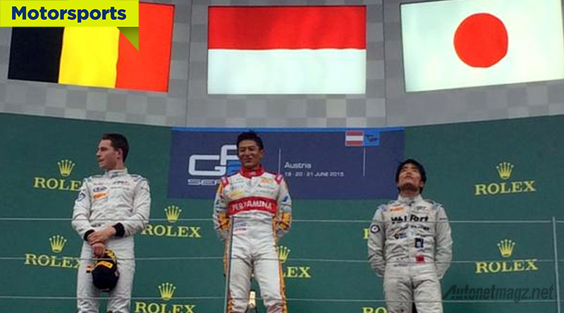 Berita, rio-haryanto-gp2-austria: Hebat, Rio Haryanto Berhasil Juara 1 Di Balapan Kedua GP2 Austria Meski Mobil Bermasalah!