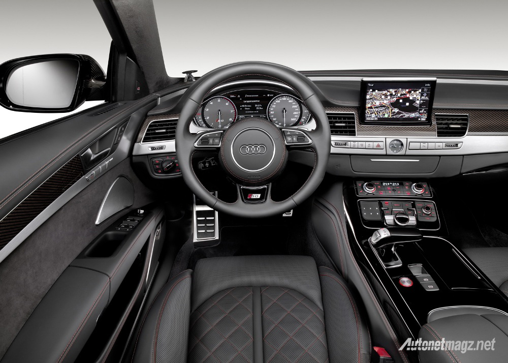 Audi, audi-s8-plus-2015-dashboard: New Audi S8 Plus, Mobil Eksklusif Audi Bertenaga 608 hp, Topspeed 305 km/jam