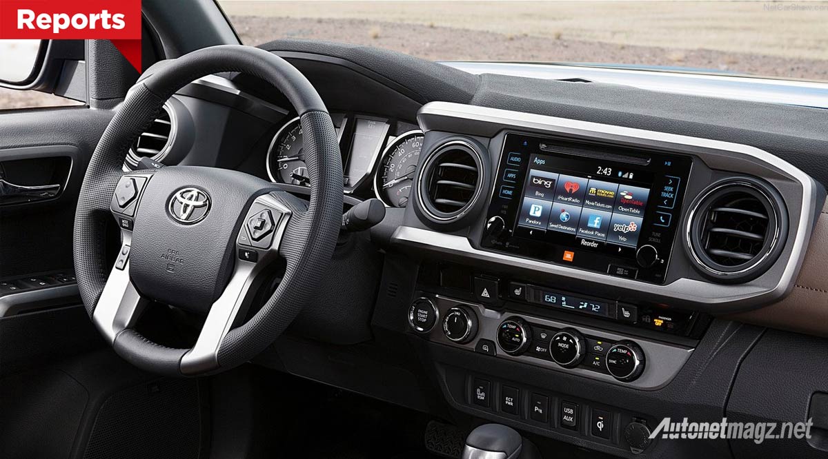 Berita, interior-toyota-tacoma: Toyota Ogah Install Apple CarPlay dan Android Auto di Mobilnya, Terus Pakai Apa?