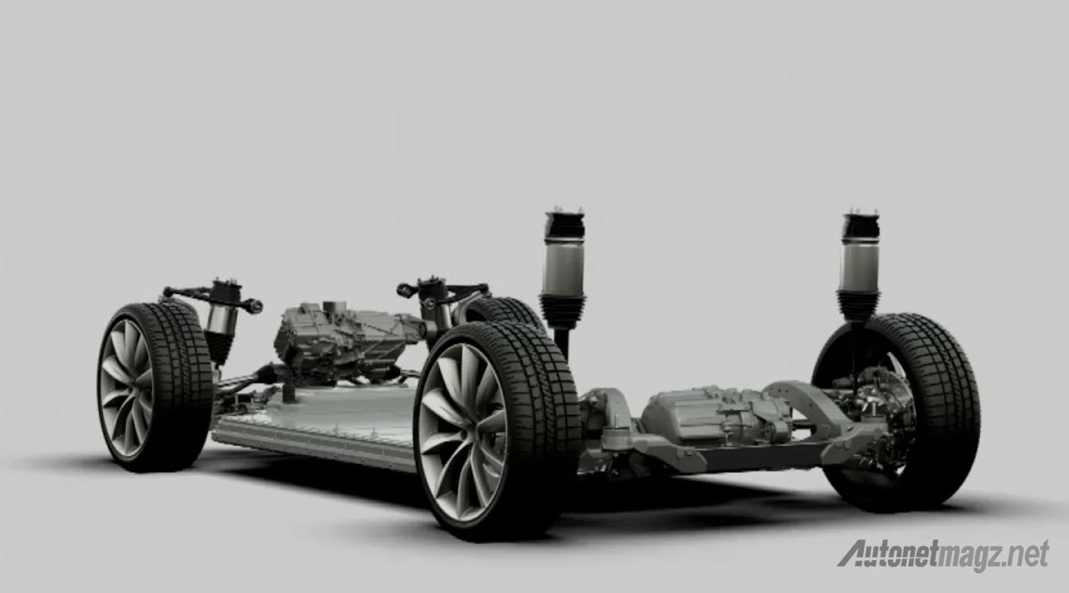 Berita, drivetrain-tesla-model-x: Tesla Model X Diperkenalkan, 0-100 Kpj Hanya 3.2 Detik dan Dapat Jalan Sejauh 413 km