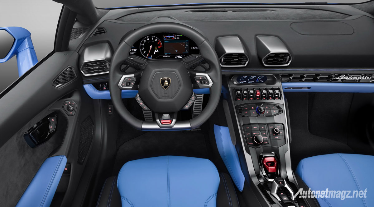Berita, lamborghini-huracan-spyder-interior: Lamborghini Huracan Spyder, Supercar Dramatis Berperforma Sadis Resmi Dirilis