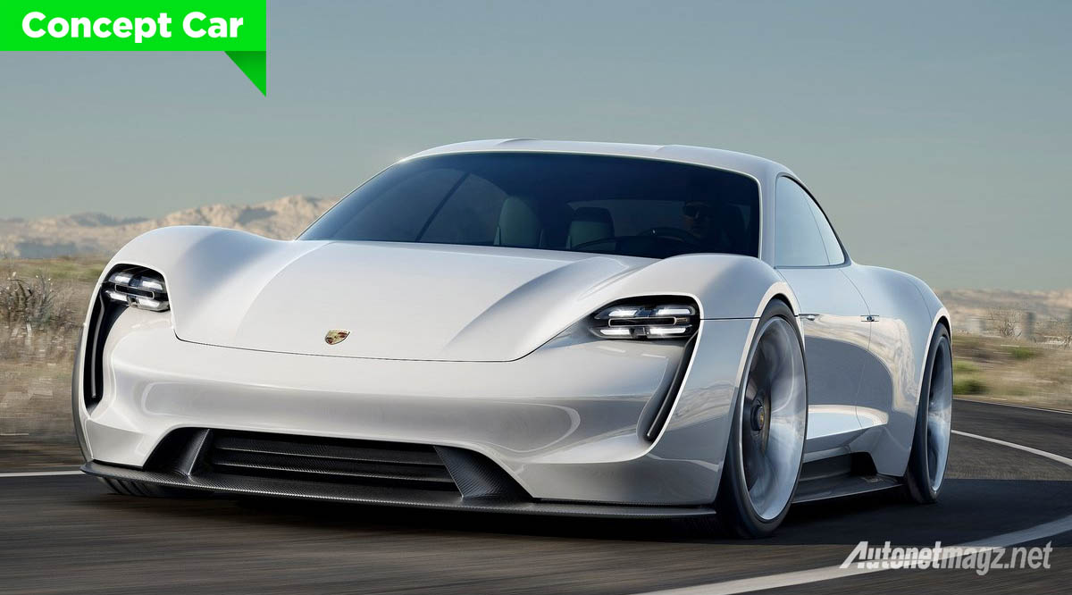 Berita, porsche mission e front: Porsche Mission E Concept Incar Tesla Dengan Serangan Tenaga 600 HP dan Jarak Tempuh 500 Kilometer