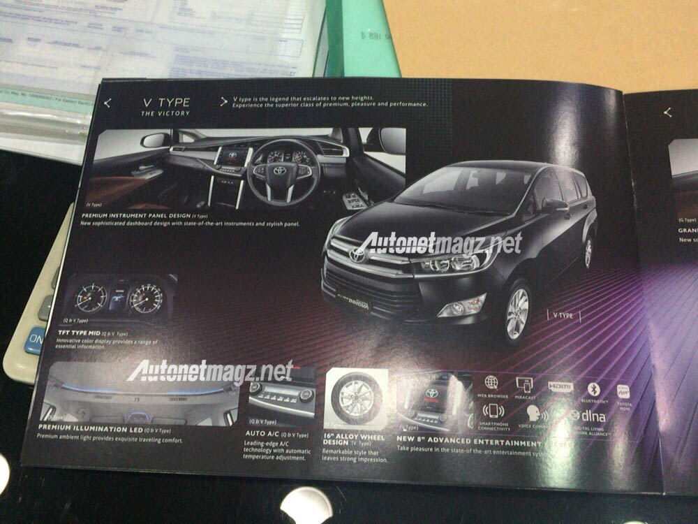 Berita, brosur all new toyota kijang innova tipe v: Akhirnya Brosur All New Toyota Kijang Innova 2015 Versi Indonesia Bocor, Ini Dia Fitur dan Spesifikasinya!