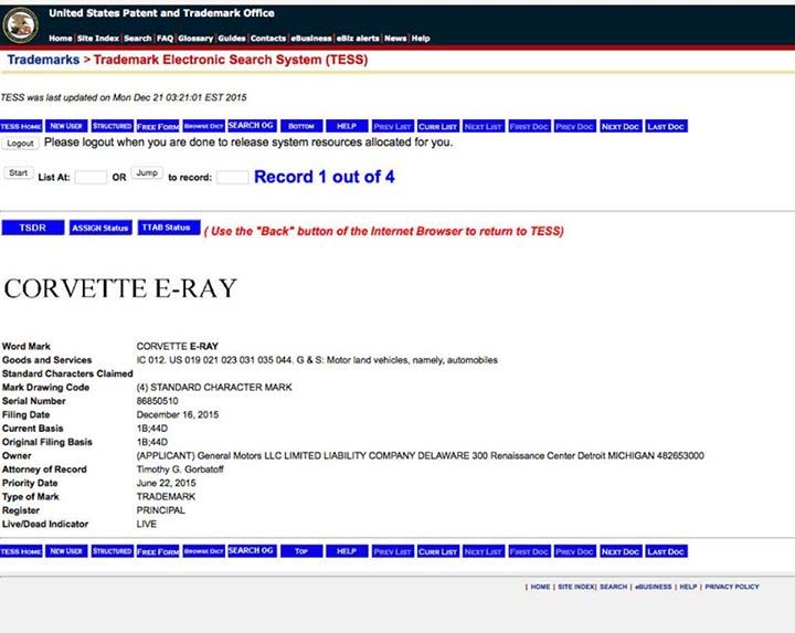 Berita, pengisian paten corvette e-ray: General Motors Patenkan Nama E-Ray, Apa Ini Corvette Versi Elektrik?