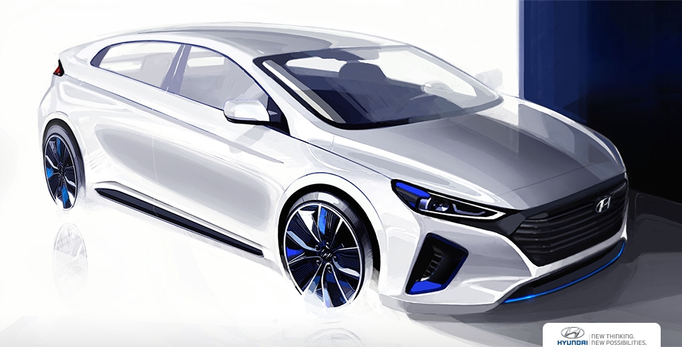 Hi-Tech, hyundai-ioniq-front-fascia-design-leaked: Spek Hyundai Ioniq Bocor, Konsumsi BBM Lebih Baik Dari Prius