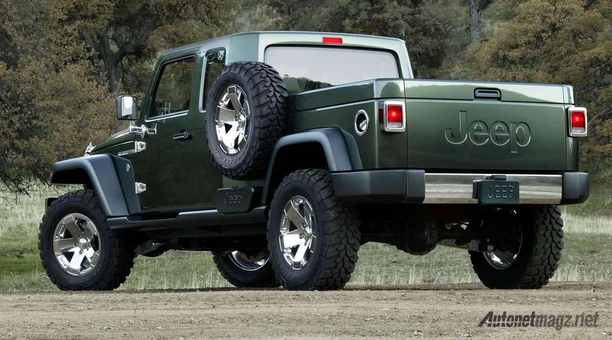 Berita, jeep gladiator pickup concept: Jeep Tengah Mengerjakan Pickup Truck Baru Berbasis Wrangler, Tahun 2017 Meluncur