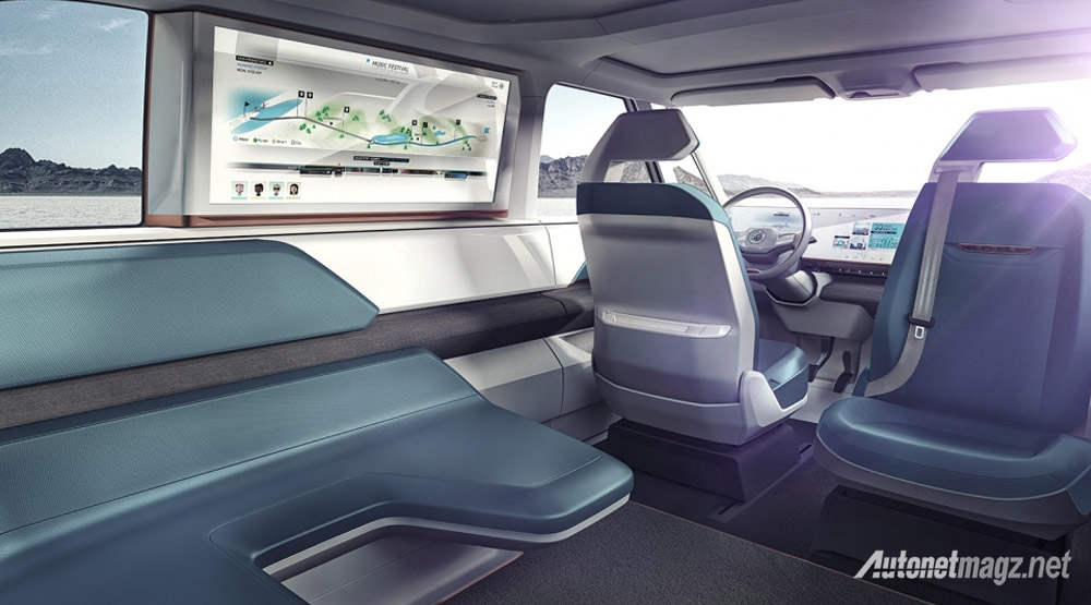 Berita, vw budd-e interior: Perkenalkan Budd-e, Konsep Microbus Listrik Multifungsi Buatan Volkswagen