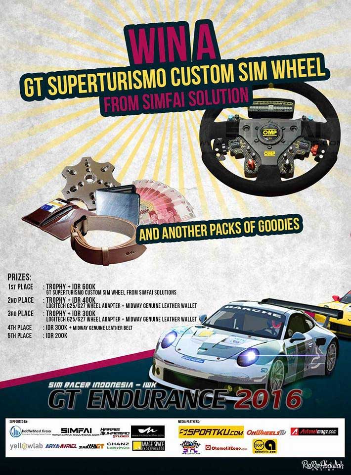 Berita, hadiah gt endurance 2016: Sim Racer Indonesia Siap Gelar Balap GT Endurance 2016, Daftarkan Dirimu Segera!