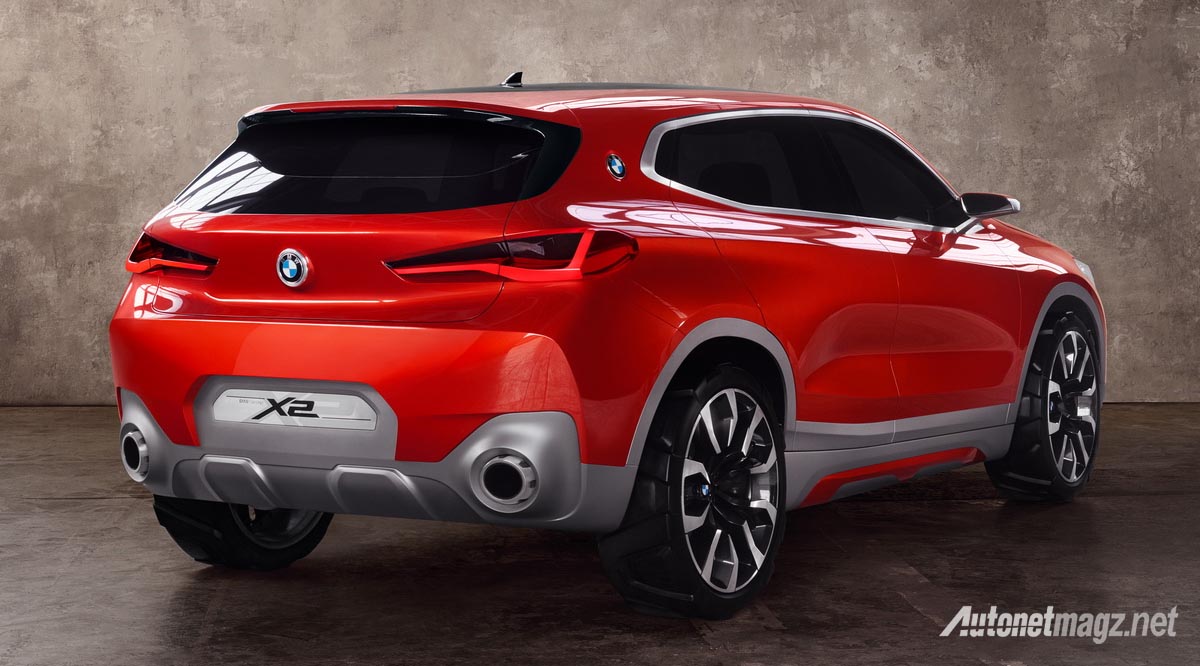 BMW, bmw-x2-concept-rear: BMW X2 Concept : Saudara X1 Menampakkan Sosoknya