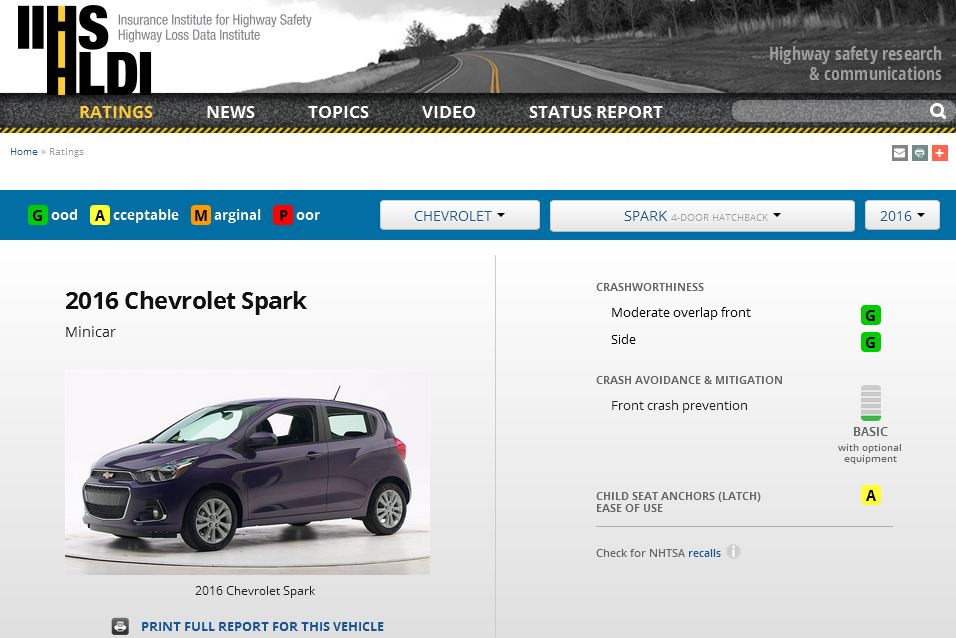Chevrolet, chevrolet-spark-iihs-crash-test-good: Chevrolet Spark GT Gagal Total di Latin NCAP, Skor 0 Bintang