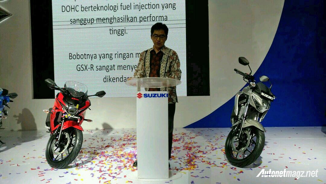 Motor Baru, launching-suzuki-gsx-r-150-and-gsx-s-150-at-imos-2016: IMOS 2016 : Suzuki GSX-R dan GSX-S 150 Indonesia Diperkenalkan!
