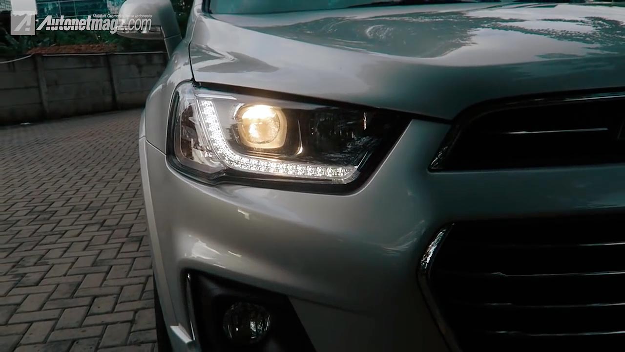 Chevrolet, Headlamp New Chevrolet Captiva dengan LED DRL: Chevrolet Captiva 2016 Review : Good Package With Old Outfit