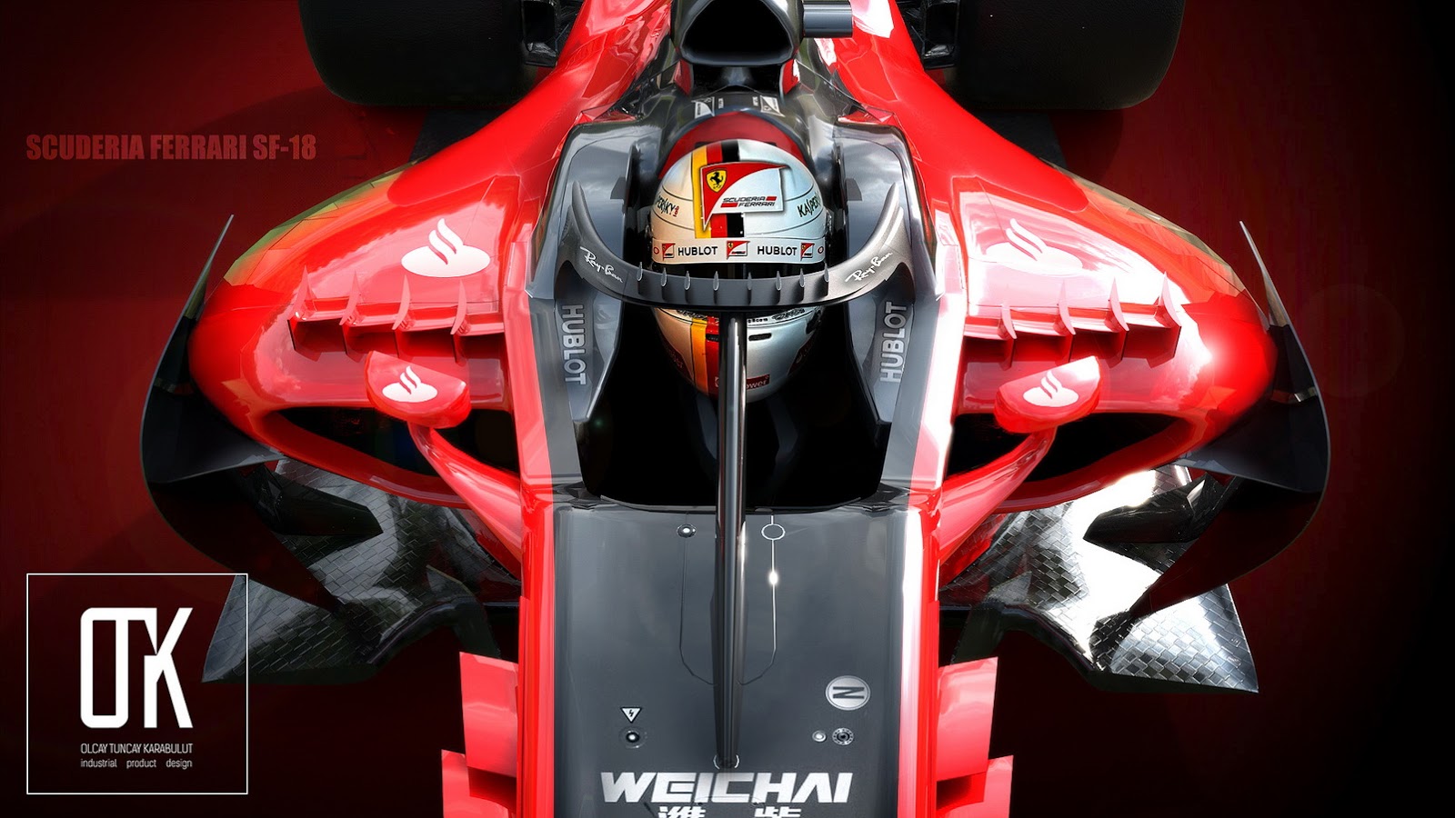 Berita, f1-ferrari-sf18-halo-render-1: Inovasi Tim F1 Ferrari : Kerangkeng Aneh Ala Sandal Jepit?