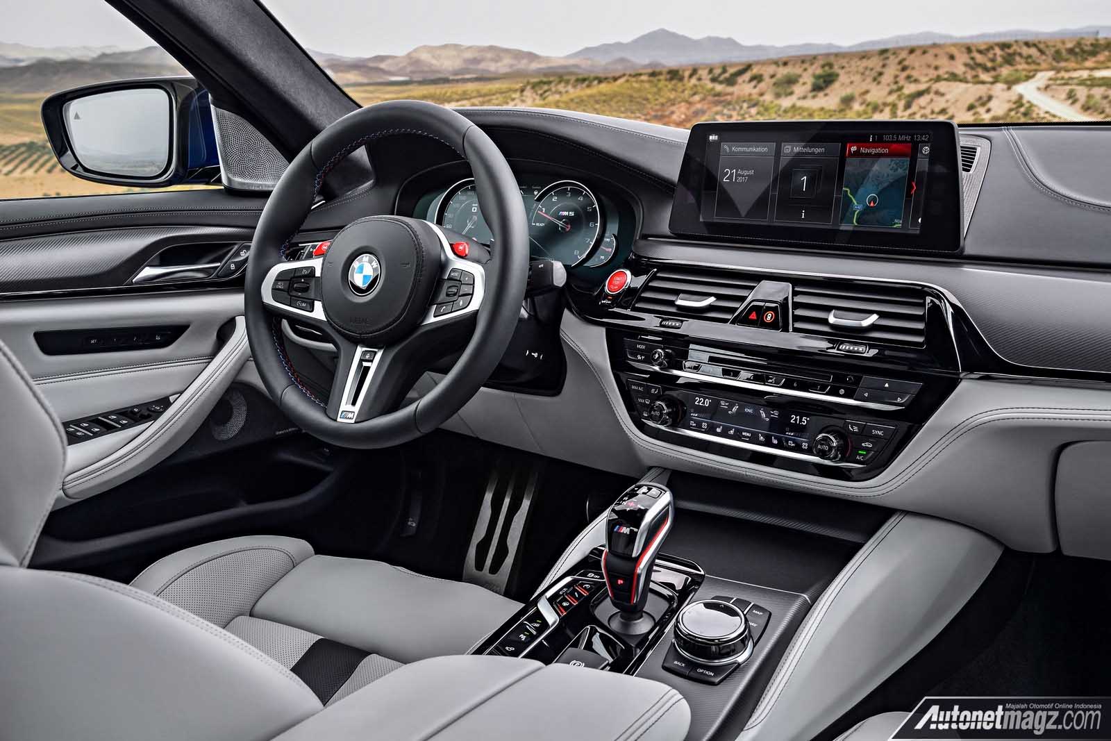 Berita, interior BMW M5 2018: BMW M5 2018 Resmi Diluncurkan, Tenaga Tembus 600 PS