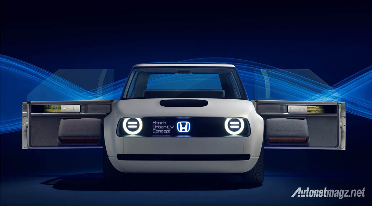 Honda, honda urban ev concept 2019 front: Honda Urban EV Concept : Kemasan Masa Lalu, Jeroan Masa Depan