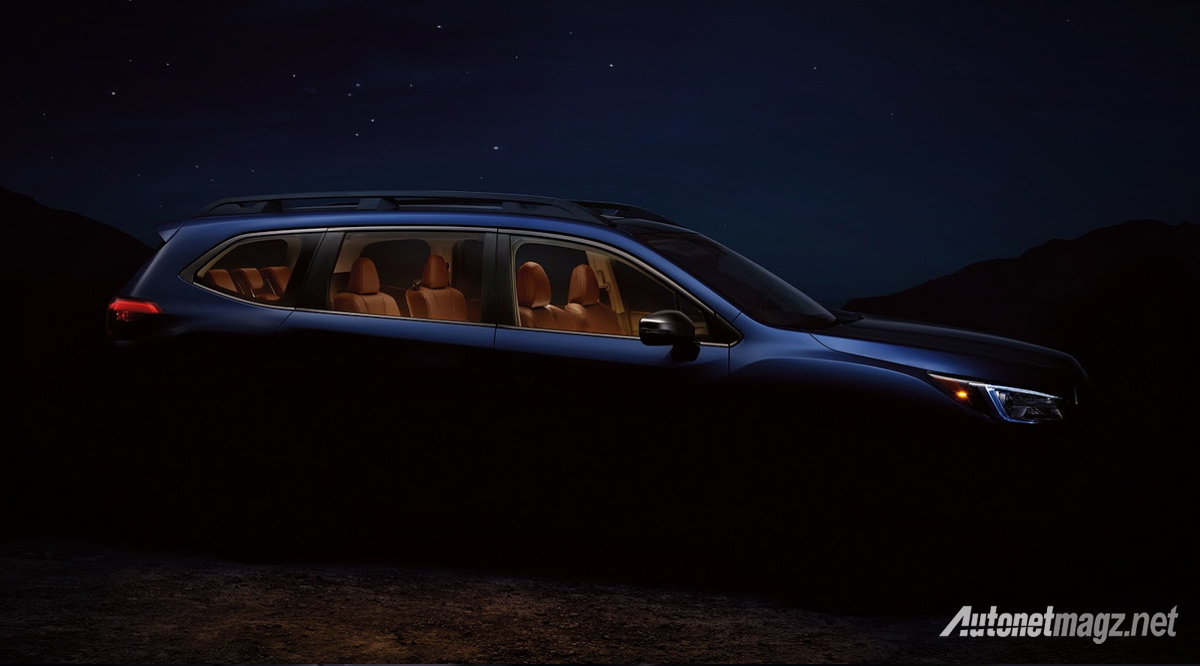 International, teaser subaru ascent 2018: Subaru Ascent, SUV Baru Subbie Dengan Jok 3 Baris