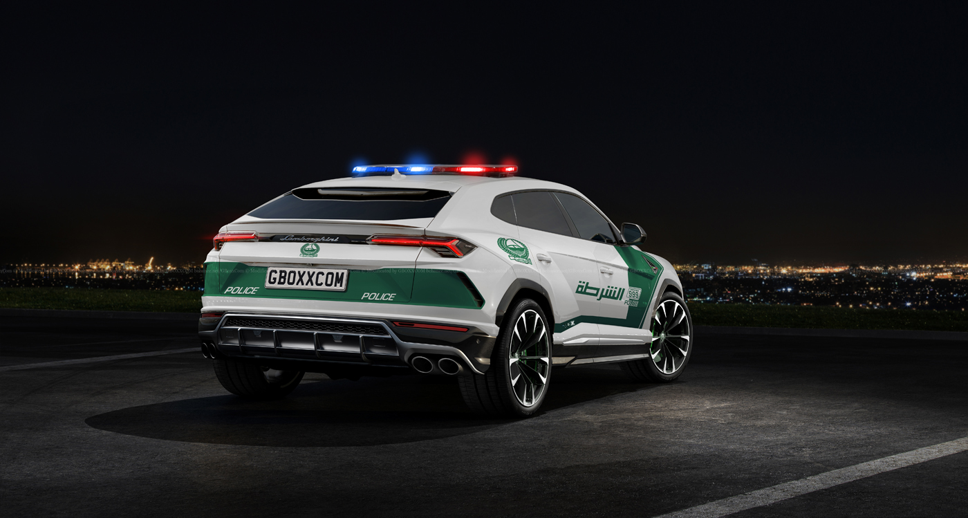Berita, lamborghini-urus-dubai-police-rendering-2: Belum Beredar di Jalan, Lamborghini Urus Ingin Dipinang Kepolisian