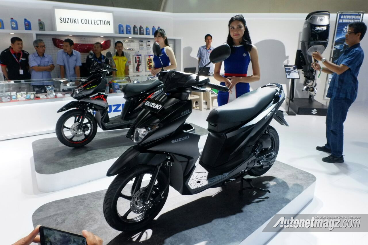 Berita, Sisi depan Suzuki Nex II Elegant: IIMS 2018 : Suzuki Nex II Diperkenalkan, Ada 5 Varian!