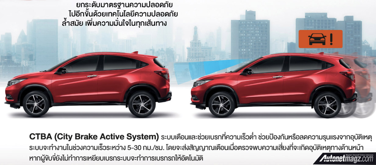Berita, City Brake Active System Honda HR-V Facelift Thailand: Honda HR-V Facelift Dirilis di Thailand, Ada Autonomous Braking!