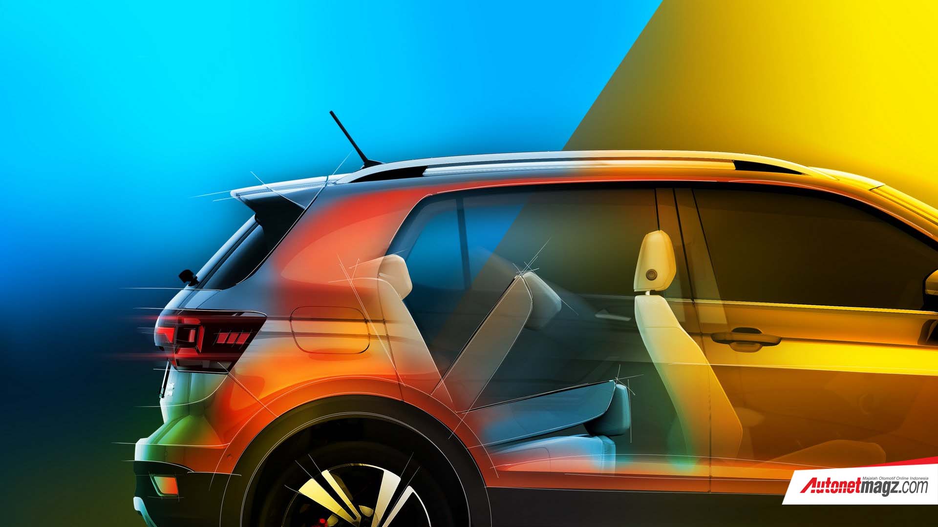 Berita, Teaser Volkswagen T-Cross 2019 pelipatan bangku: Volkswagen Kembali Tebar Teaser T-Cross, Fokus Pada Practicallity!