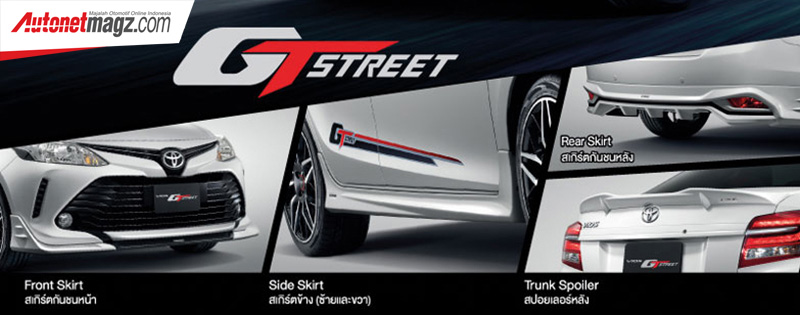 Berita, aksesoris Toyota Vios GT Street Thailand: Toyota Vios GT Street : Makin Sporty, Tapi Terbatas 100 Unit Saja